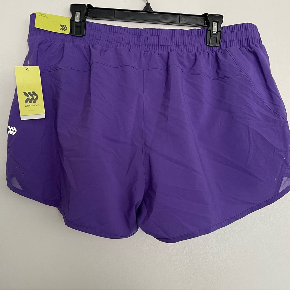 Women’s All in Motion Mid-Rise Core Run Shorts Vibrant Purple Size Large - Picture 2 of 4